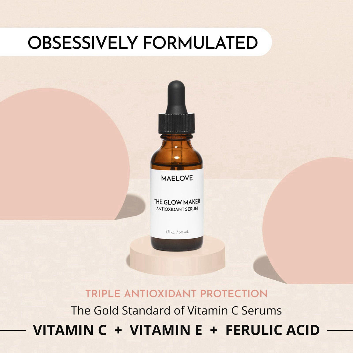 MAELOVE Glow Maker Vitamin C Serum with Vitamin E Ferulic