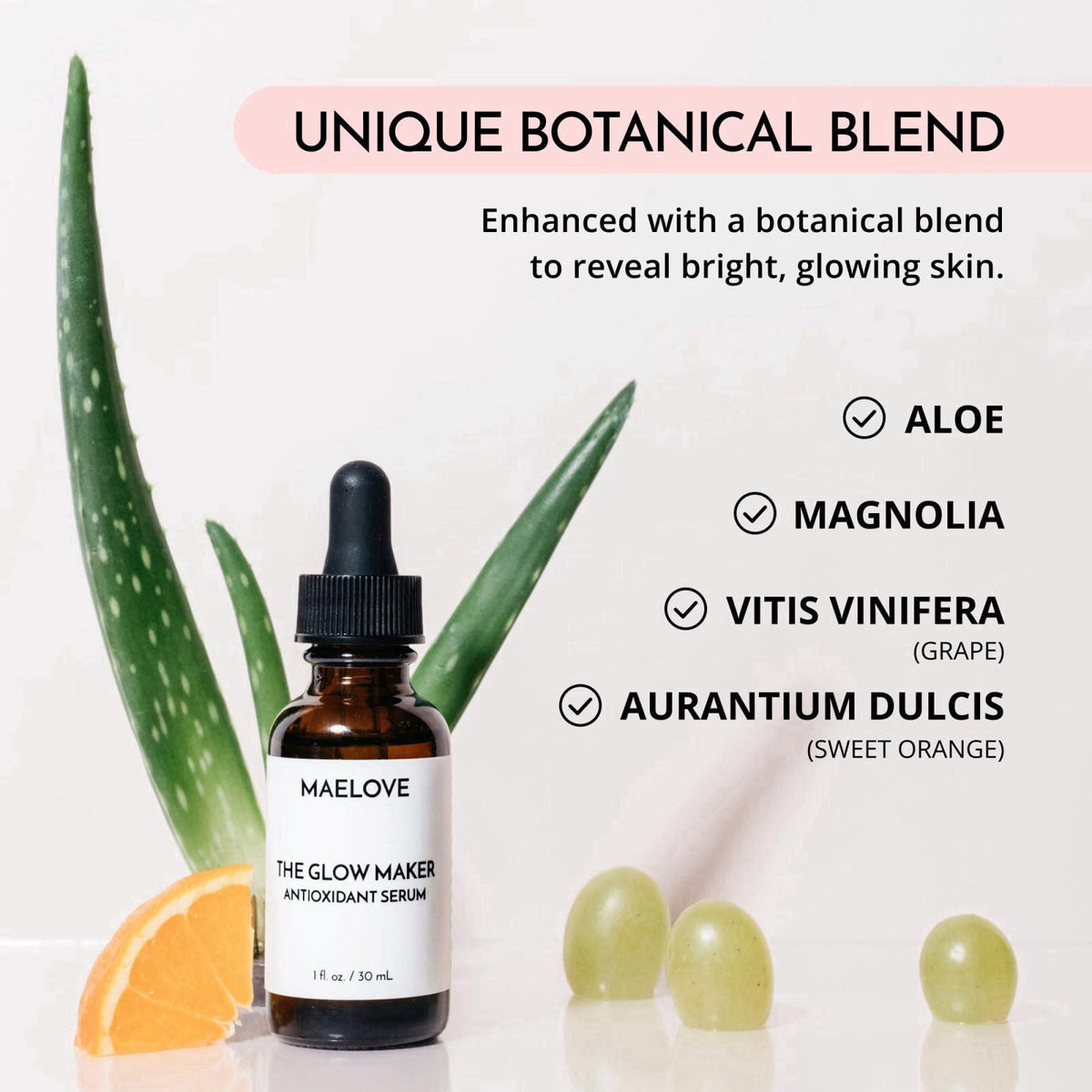 MAELOVE Glow Maker Vitamin C Serum with Vitamin E Ferulic