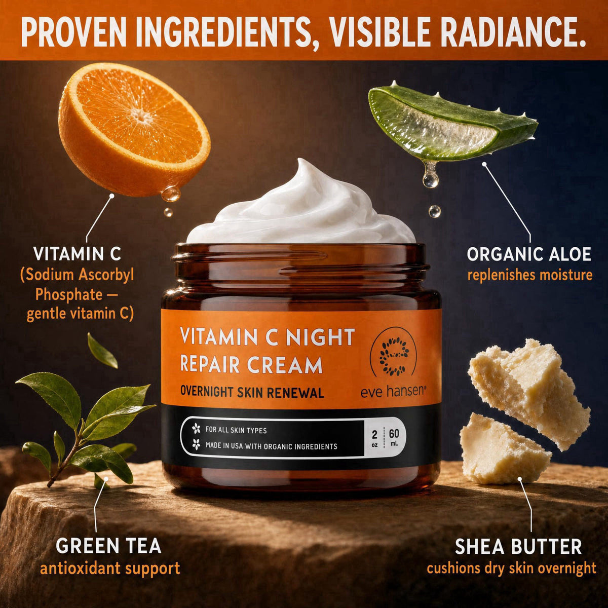 Eve Hansen Vitamin C Night Cream for Face Neck Brightening — view 6