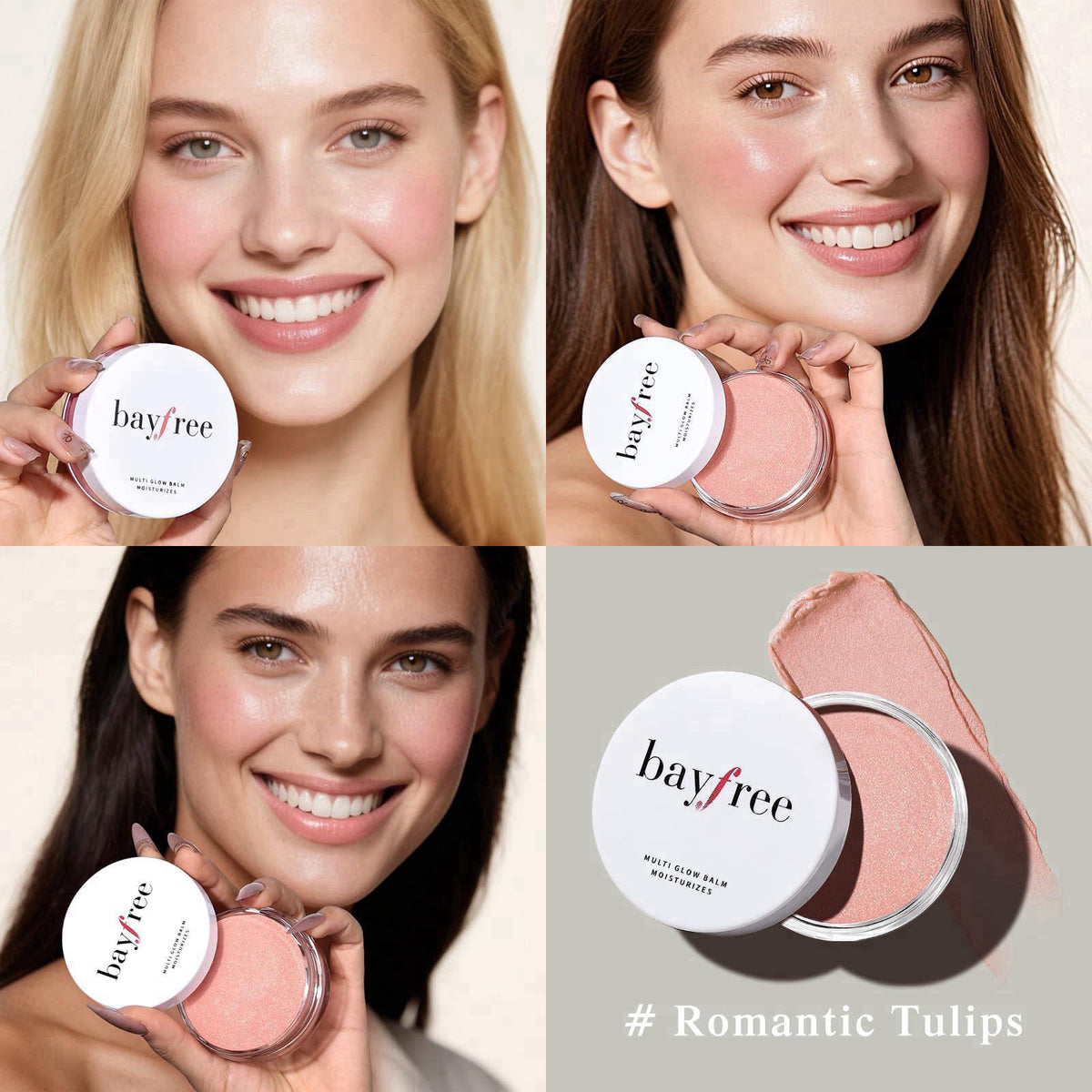 bayfree Multi Glow Balm & Original Kit Gifts Set, Cream Blush for Cheeks, Korean Makeup Set for Women & Beginners, Vegan