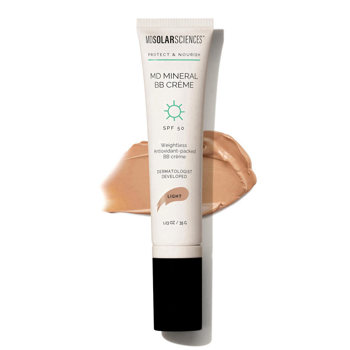 MDSolarSciences Mineral BB Creme SPF 50 | Hydrating, Sheer Tinted Mineral Sunscreen with Niacinamide, Caffeine & Squalan