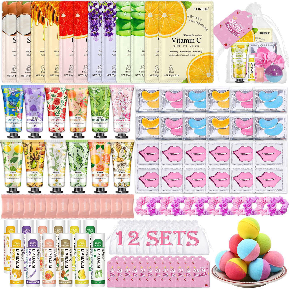 120 PCS Spa Party Supplies for Women Spa Birthday Sleepover
