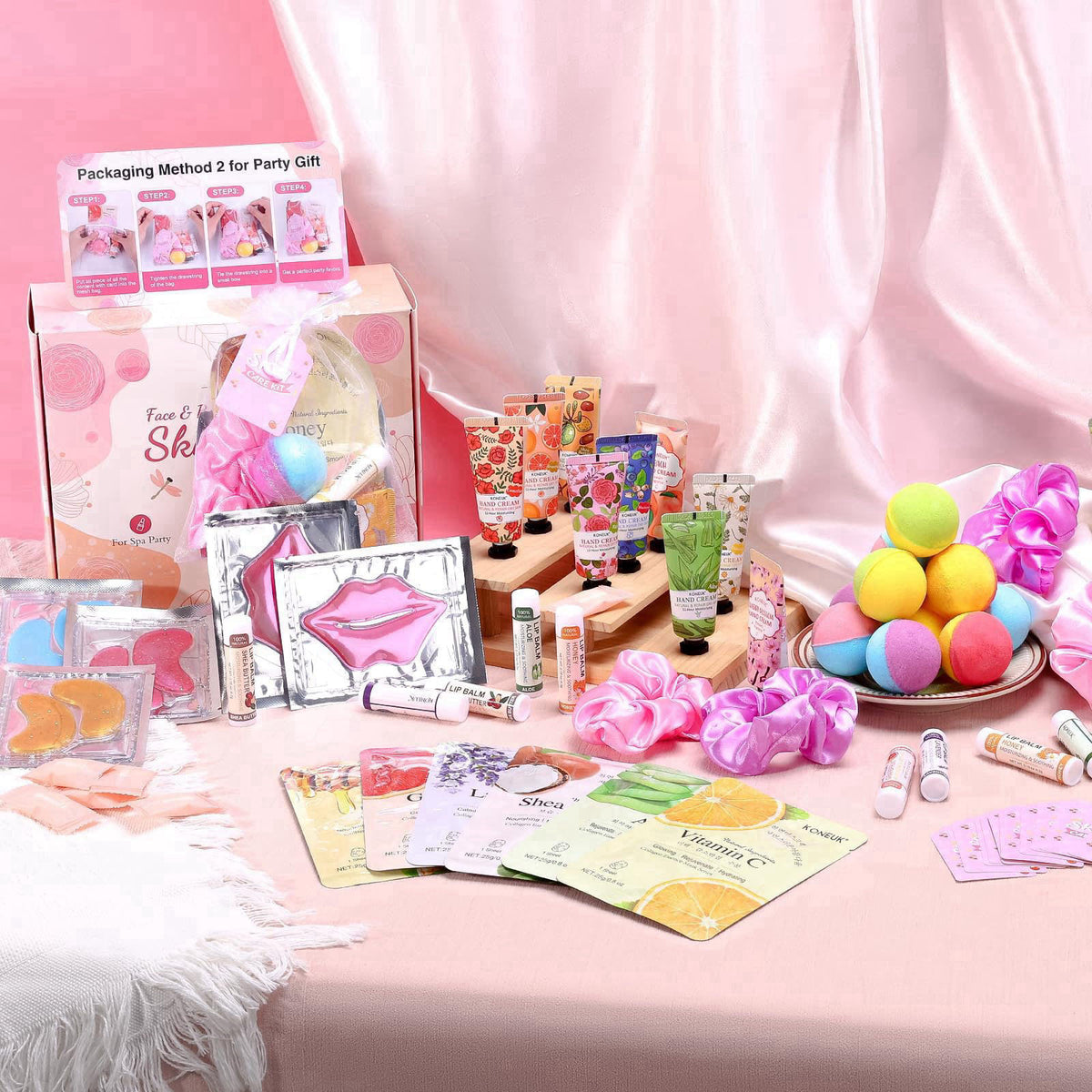 120 PCS Spa Party Supplies for Women Spa Birthday Sleepover