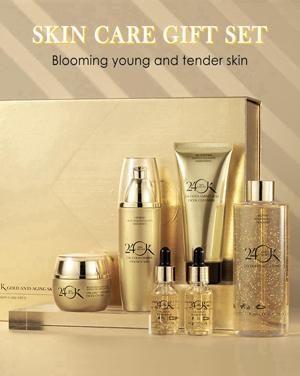 Skin Care Toiletry Kit 24K Gold Skin Care Set for Women by LYSdefeu — view 6