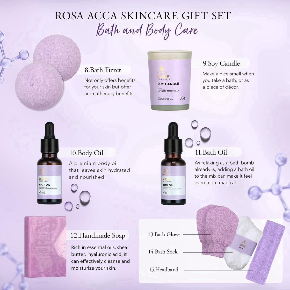 Gifts for Women 30Pcs Lavender Skin Care Gift Set for Women