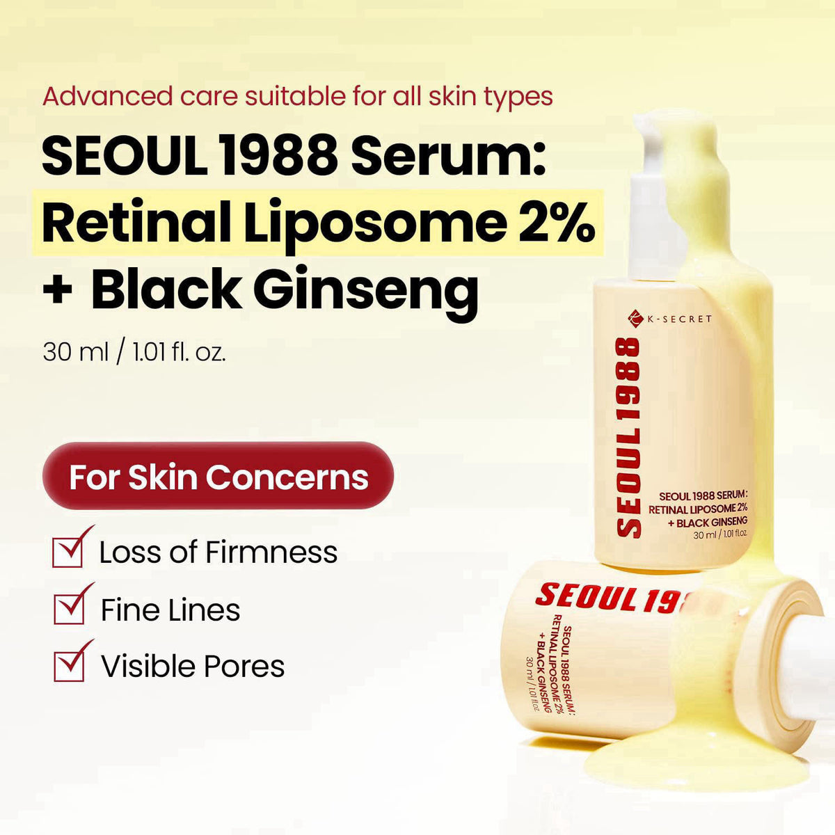 K SECRET SEOUL1988 Retinal Serum for Fine Lines Pore Care 1
