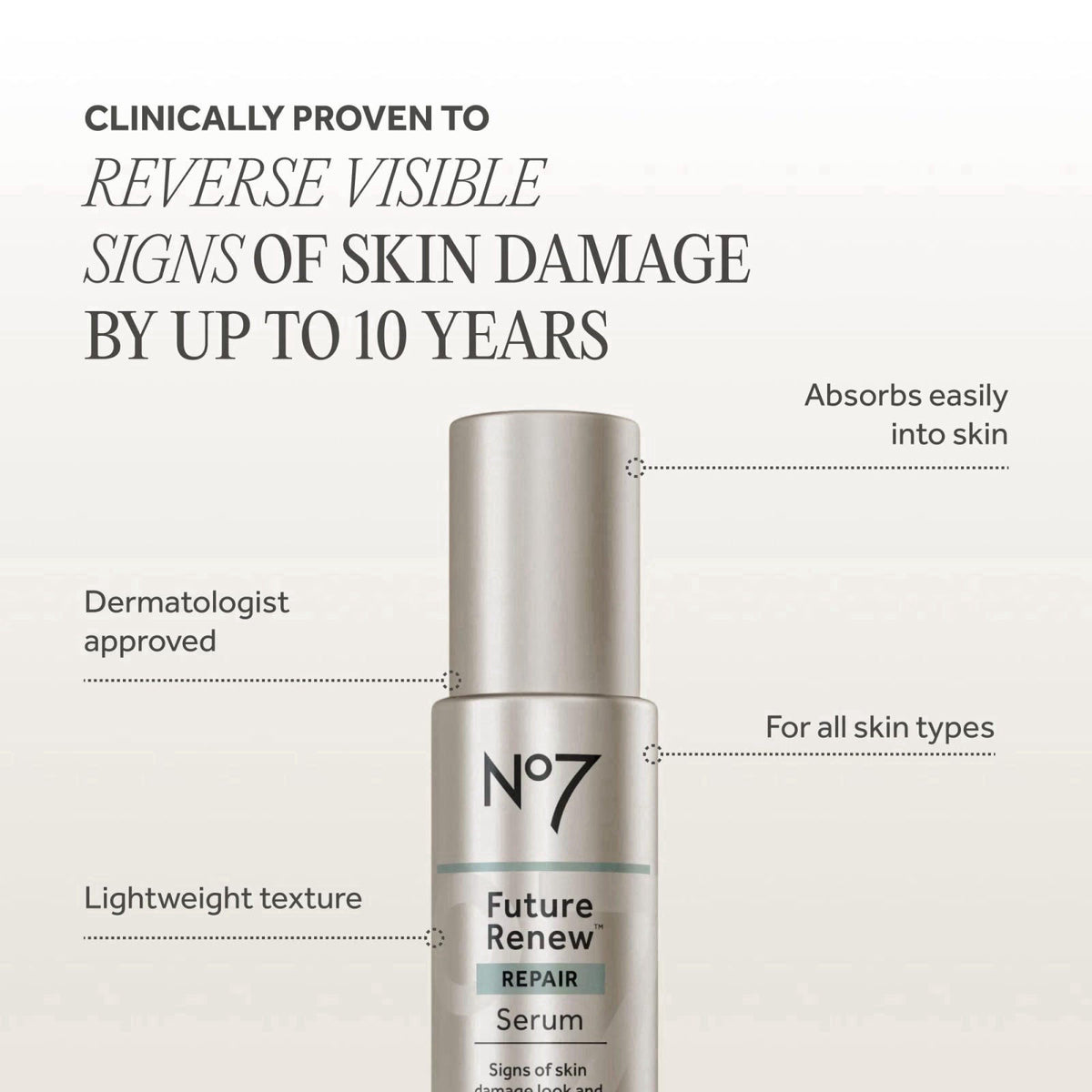 No7 – Serums on display