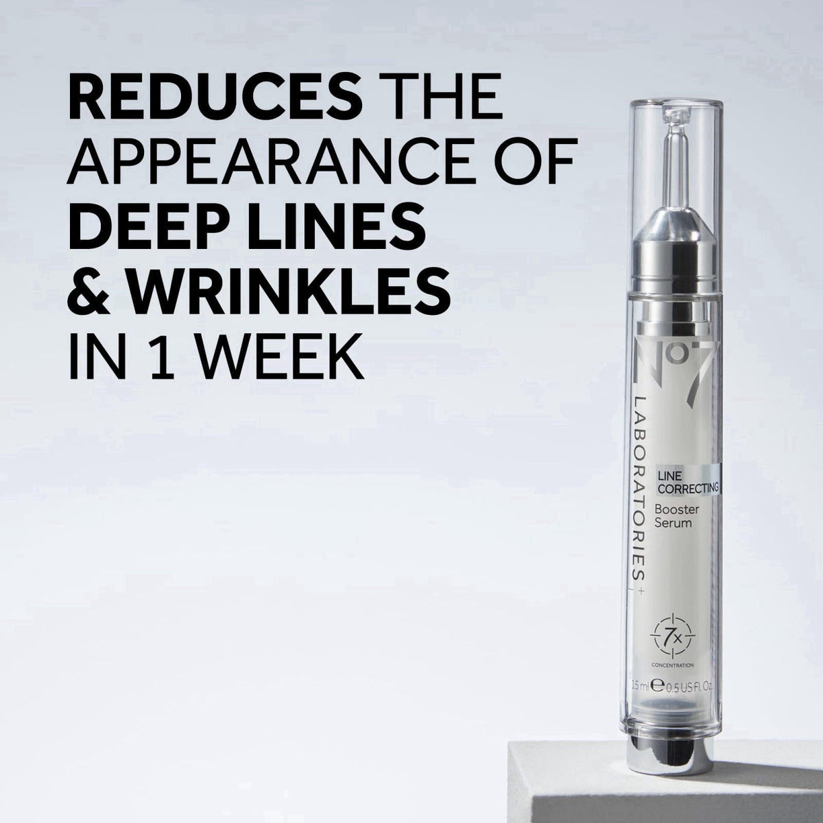 No7 Laboratories Line Correcting Booster Serum, 15 ml – close-up detail