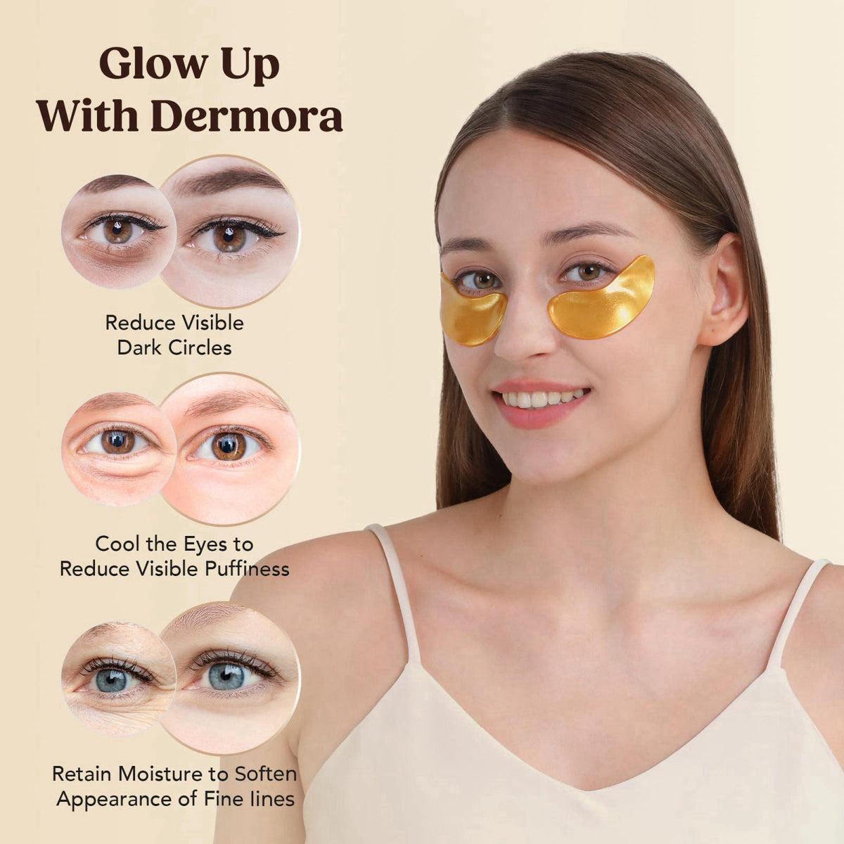 DERMORA Golden Glow Under Eye Patches — view 2