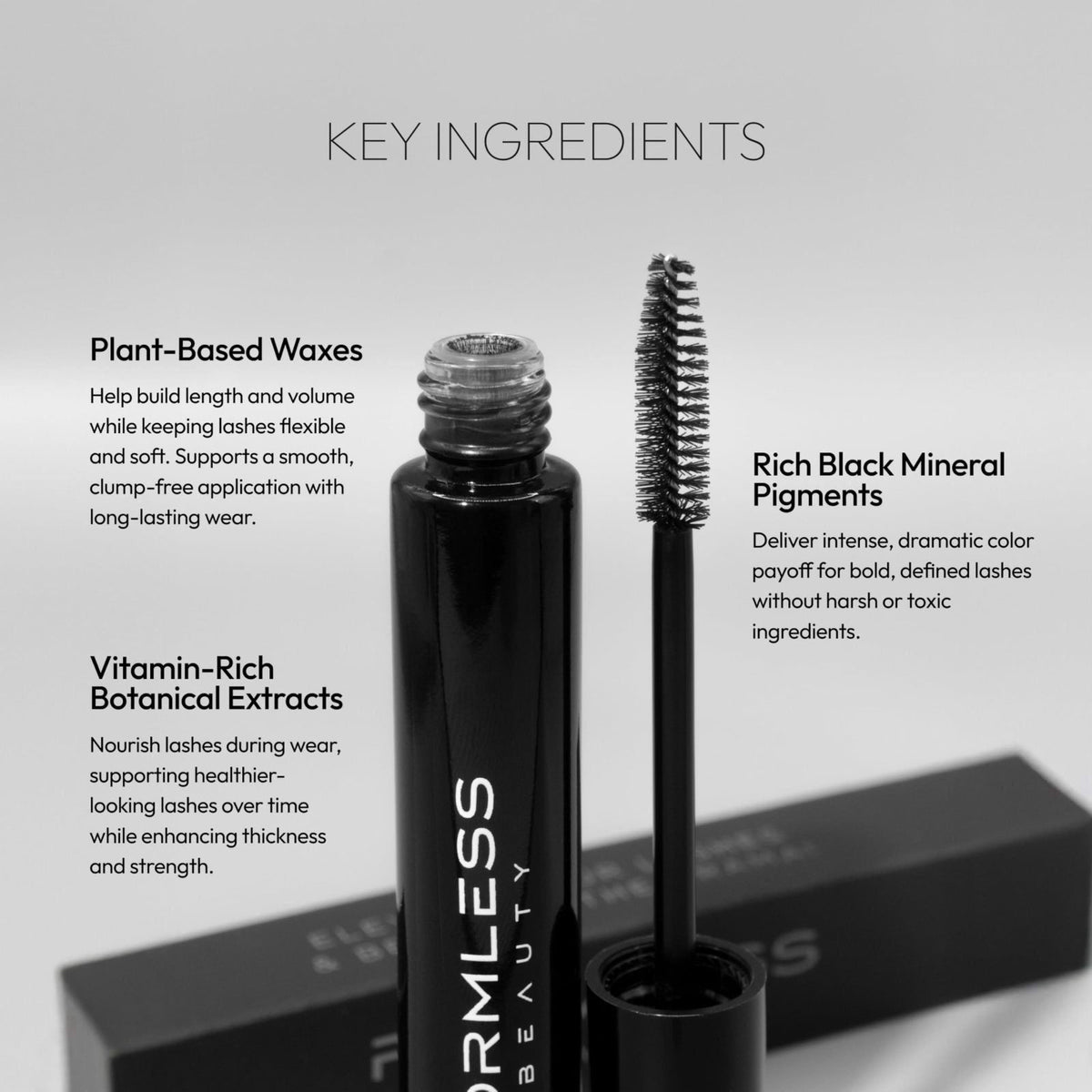 Formless Beauty by Jenny McCarthy Elevate Mascara, EWG Verified, Black – alternate angle