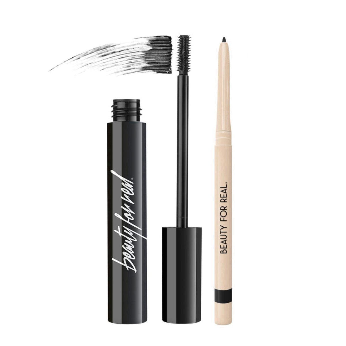 Beauty For Real I-Line 24-7 Eyeliner (Black Magic) & Hi-Def Mascara (Just Black) Set - Long-Wearing, Waterproof Gel Eyel