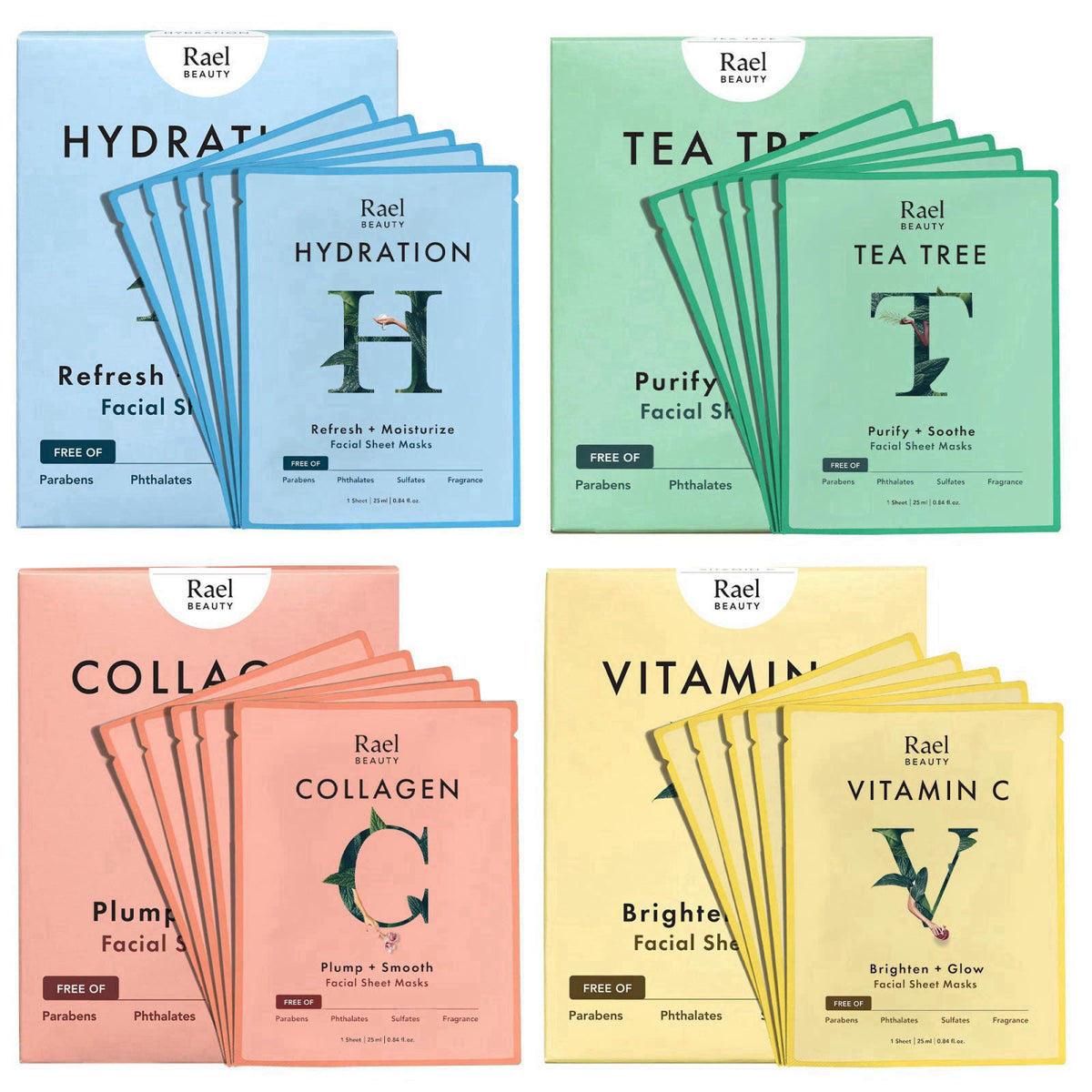Rael Facial Masks Hydrating Soothing Skincare Daily Beauty