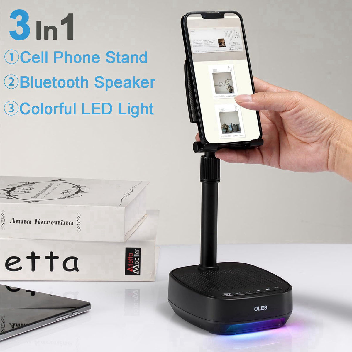 OLES Gifts for Men Women Adjustable Cell Phone Stand with