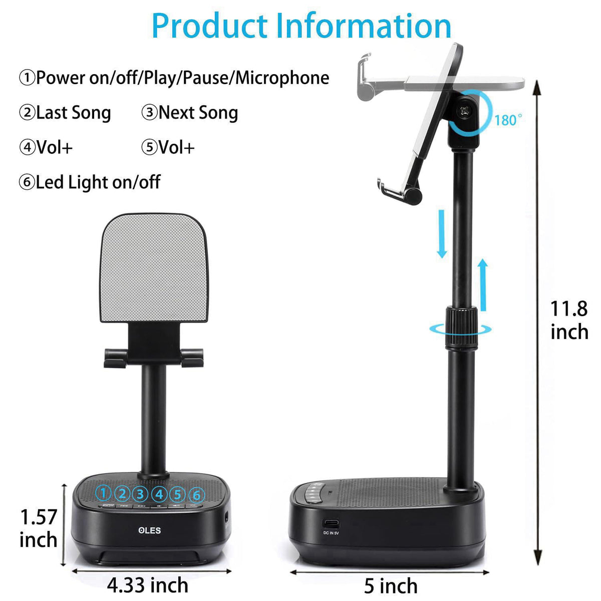 OLES Gifts for Men Women Adjustable Cell Phone Stand with