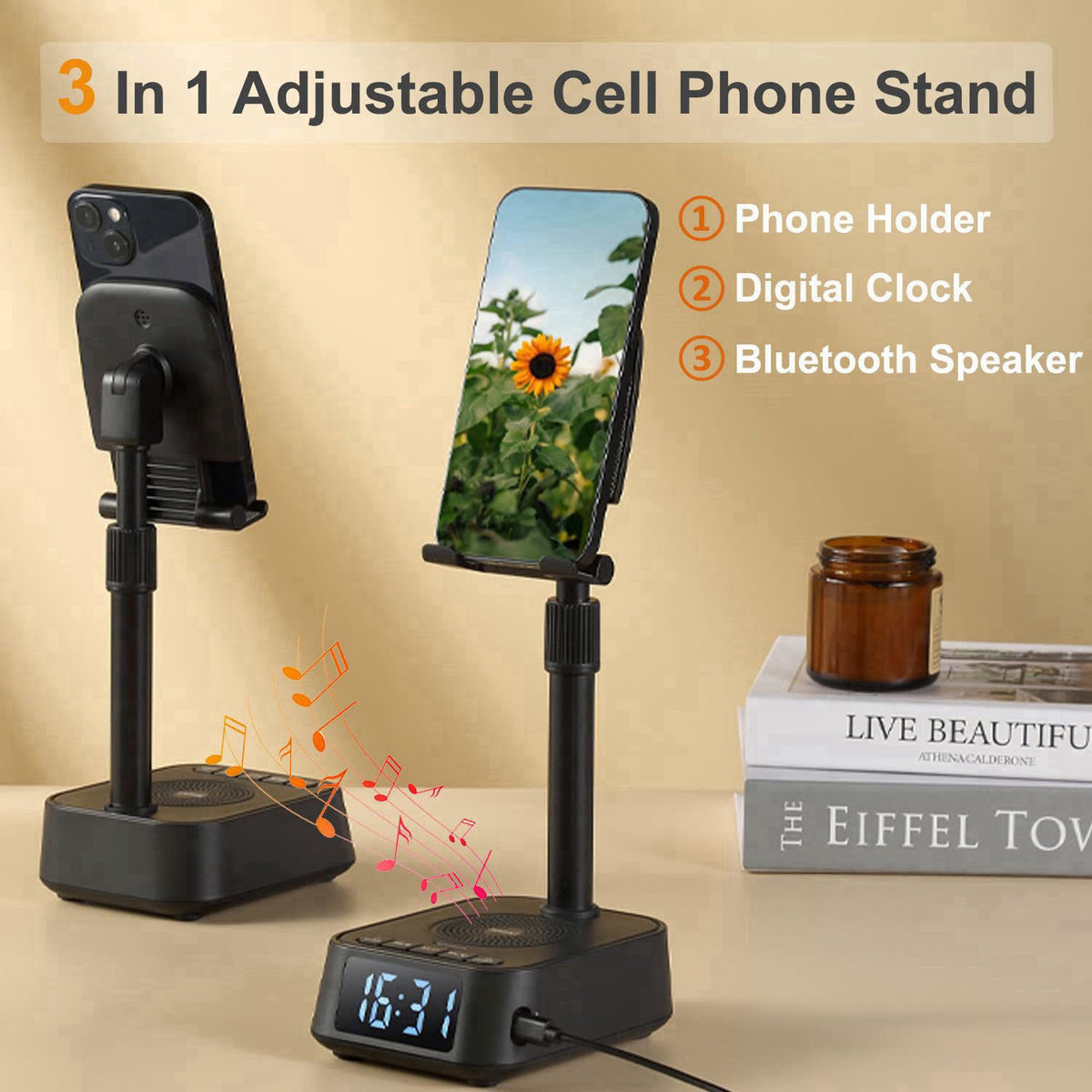 ASEAT Gifts for Men Women Adjustable Phone Stand Bluetooth