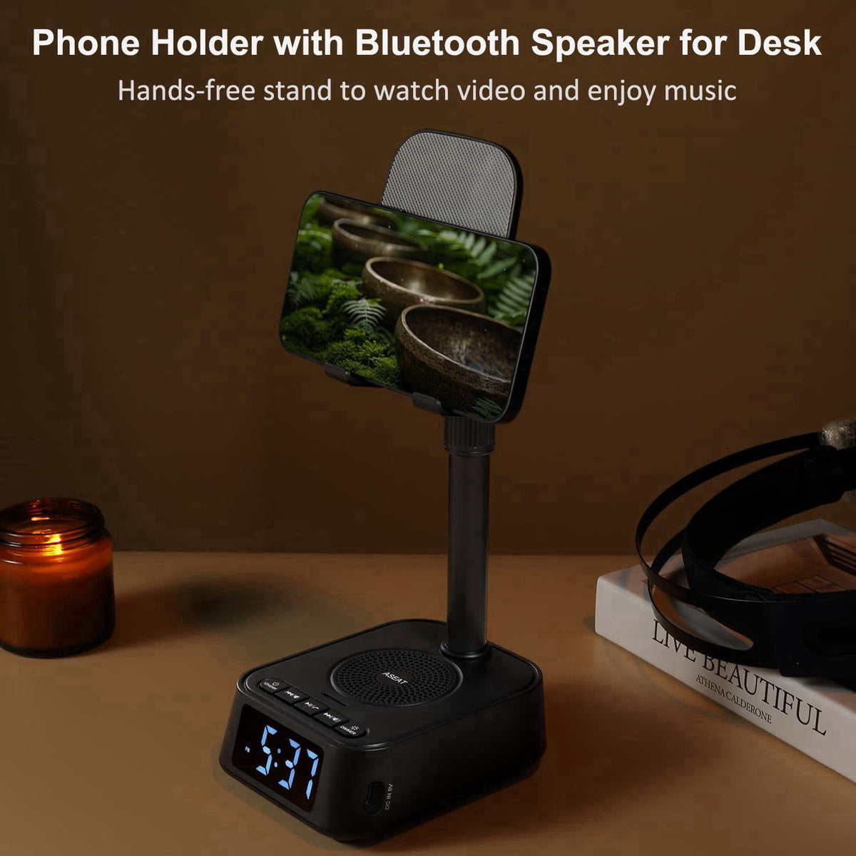 ASEAT Gifts for Men Women Adjustable Phone Stand Bluetooth