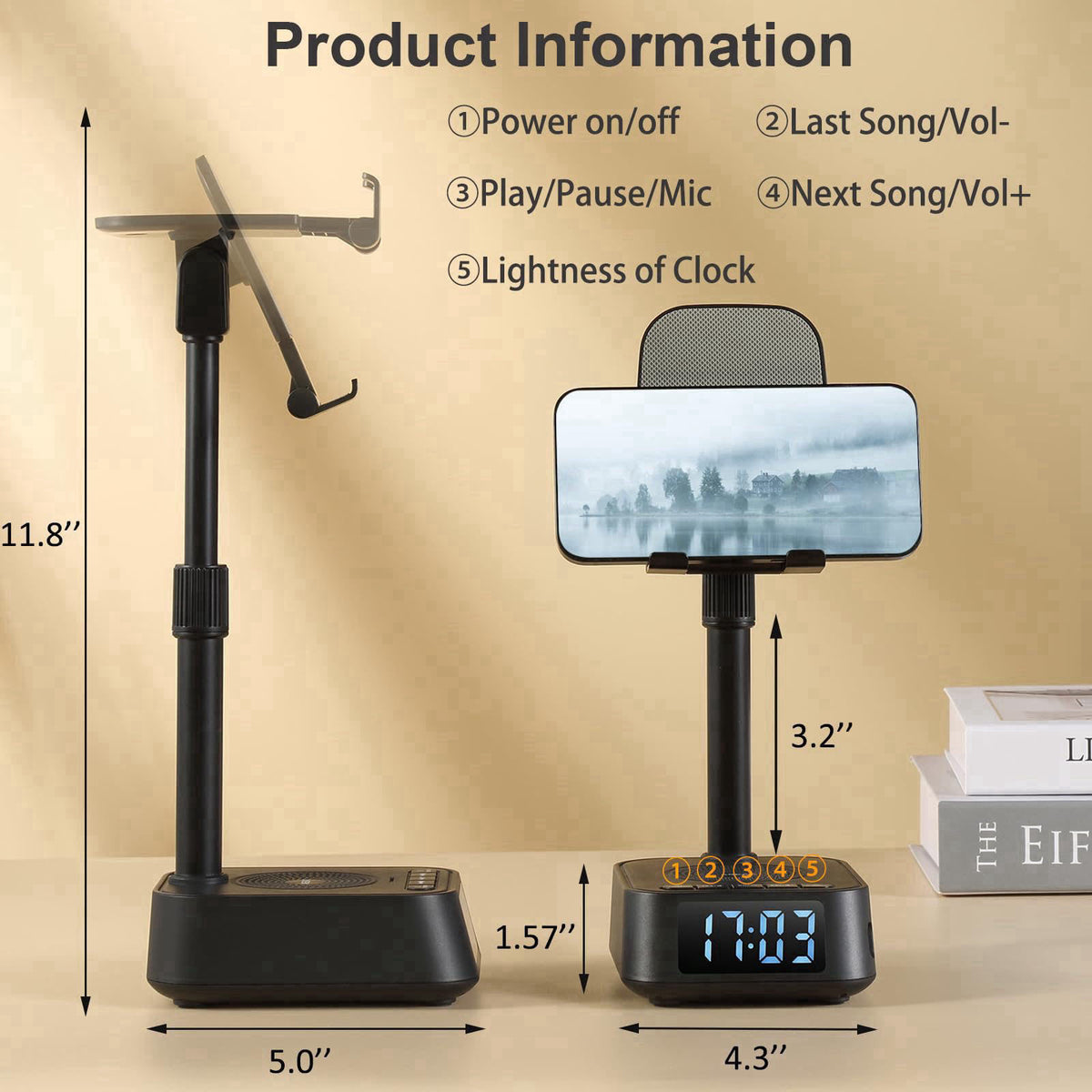 ASEAT Gifts for Men Women Adjustable Phone Stand Bluetooth