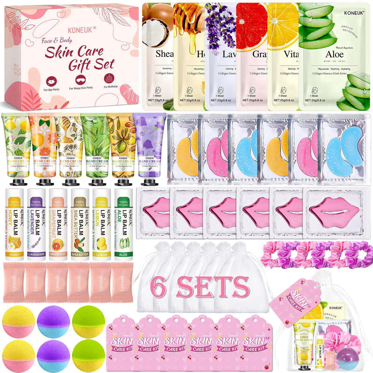 60PCS Spa Party Supplies for Girls Sleepover Party Supplies by KONEUK — view 2