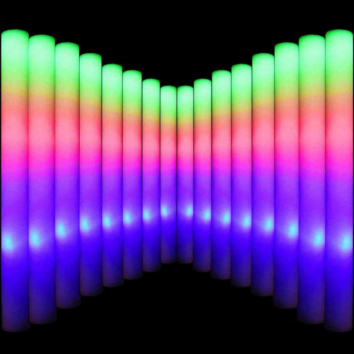 LifBetter Light Up Glow Sticks Bulk LED Foam Sticks in The — view 2