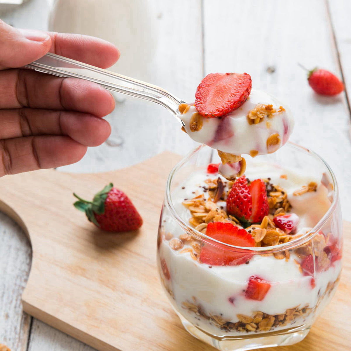 Dealusy 360 Count Clear Plastic Spoons Disposable