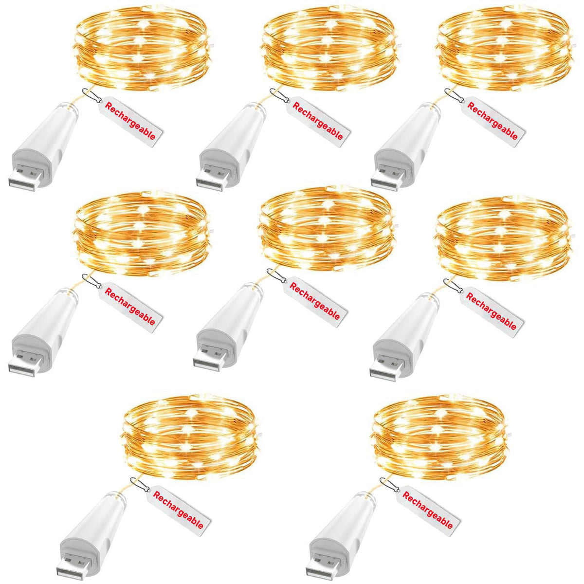 Rechargeable Fairy Lights by OUSMIN