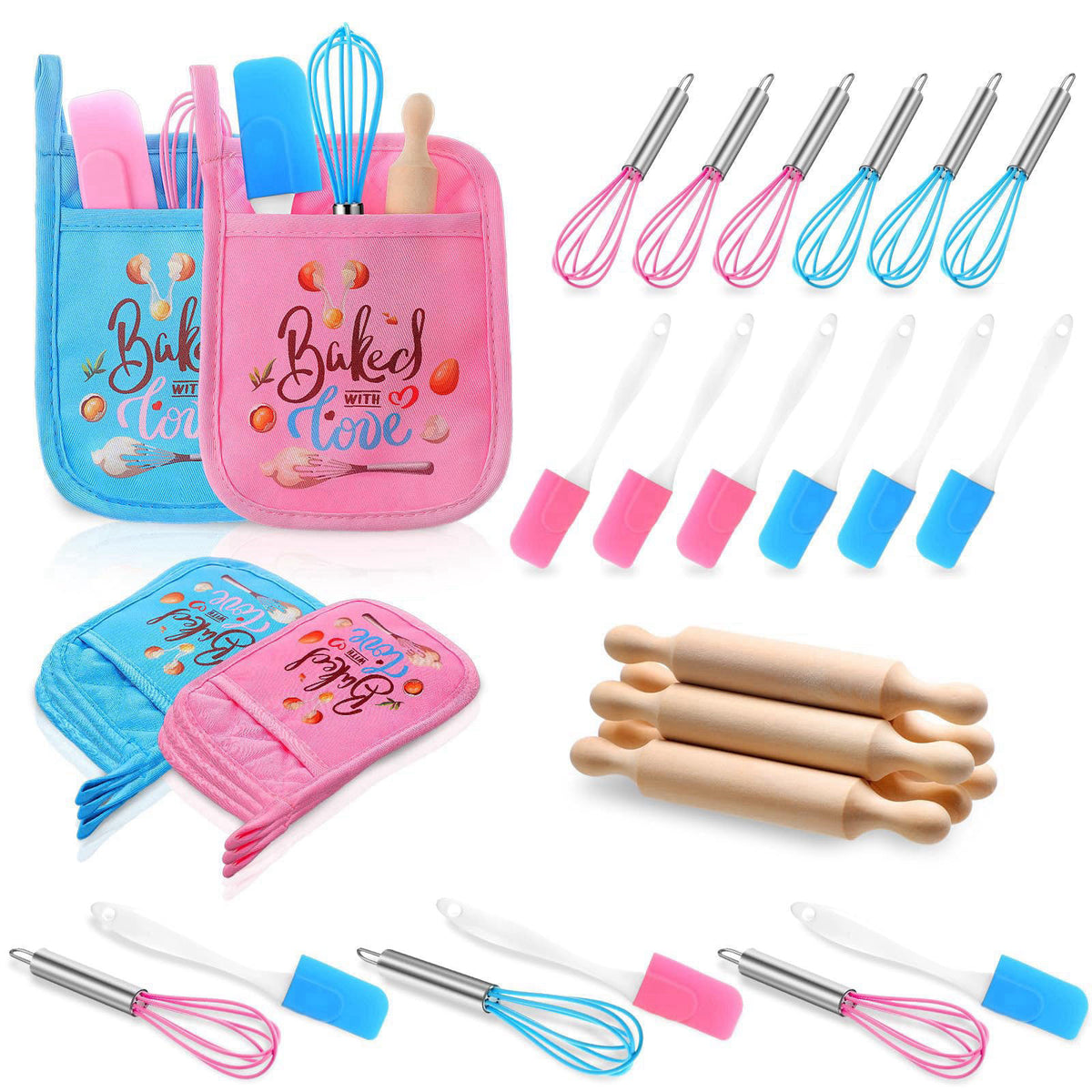 RoundFunny 24 Pcs Cooking Party Favor for Kid Mini Baking