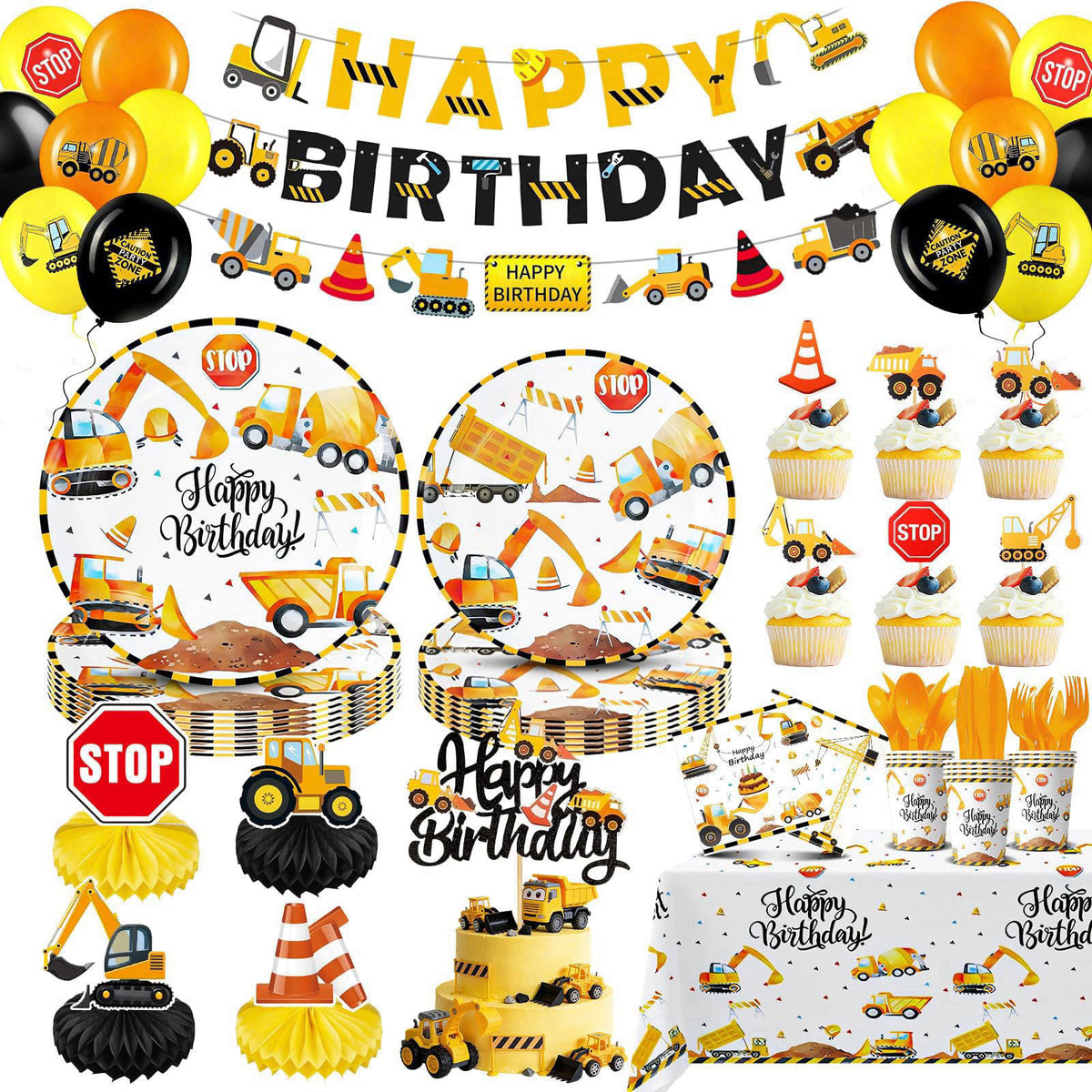 Construction Birthday Party Supplies Construction Party by Slinephy