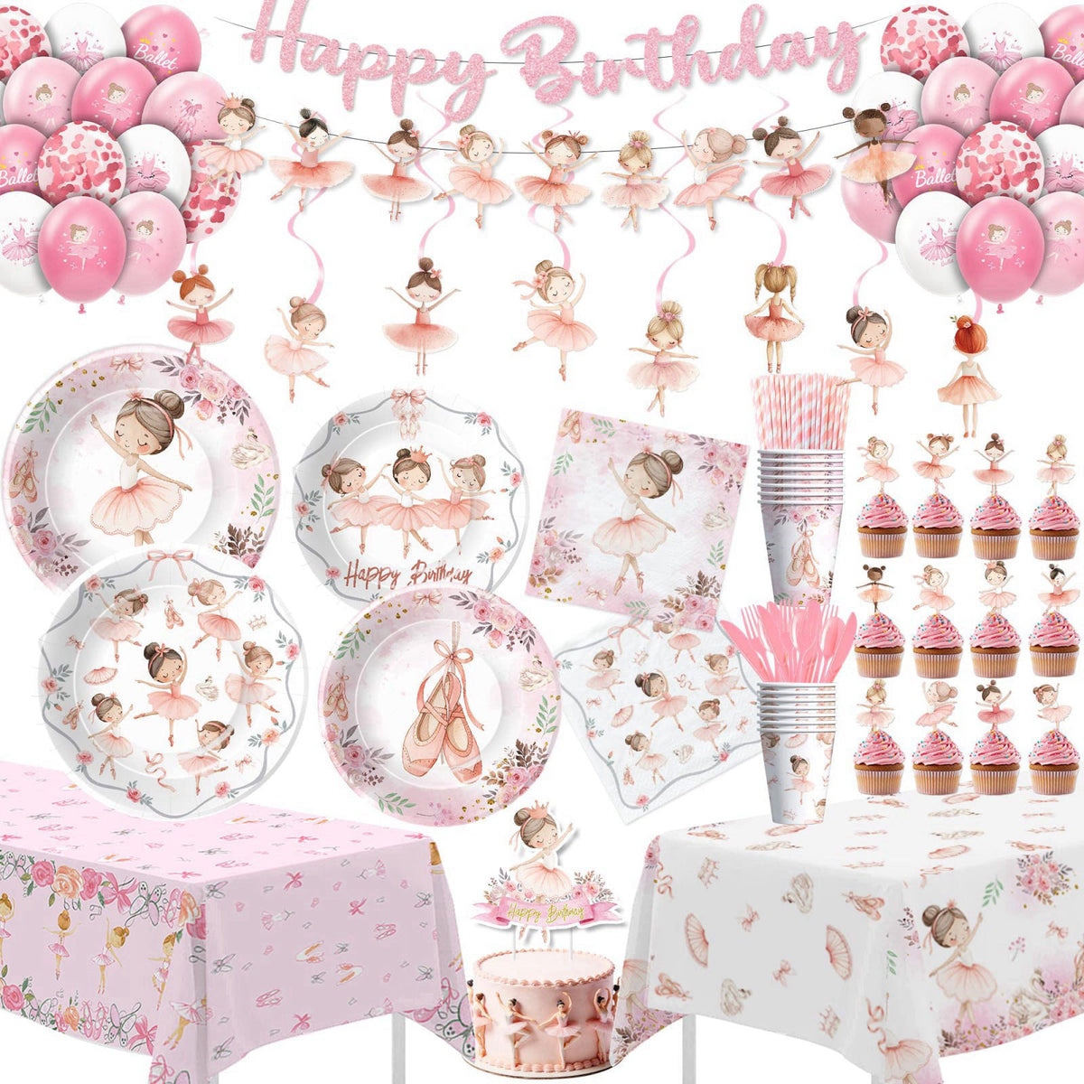 Srua Don Ballerina Birthday Party Decorations Girl Pink — view 2