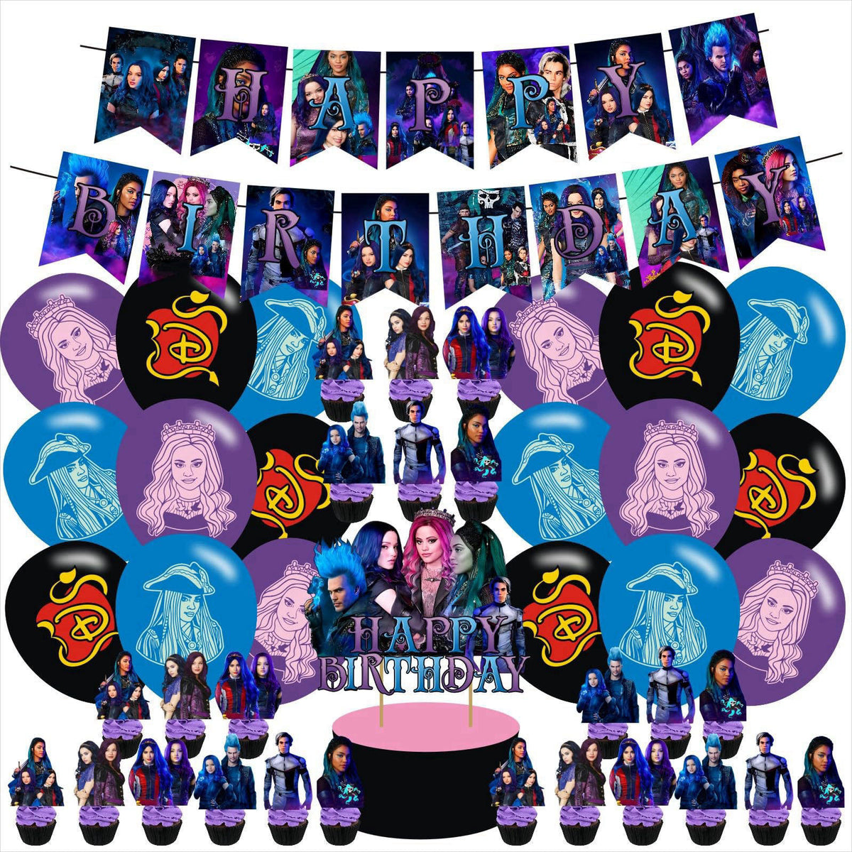 Descendants Birthday Party Decoration Descendants Include by Premium Selection