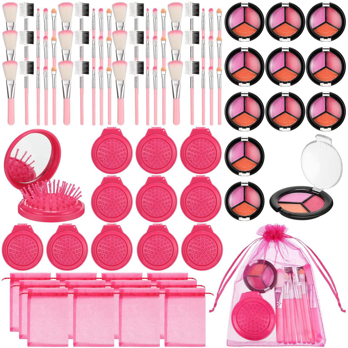 Willinglong 12 Sets Kids Makeup Kit for Girls Kids Spa Party