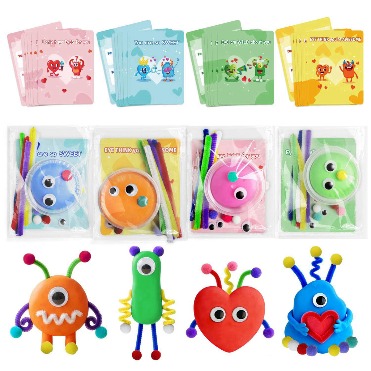 NAXYAN 24 Packs DIY Air Dry Clay Kits Party Favors for Kids
