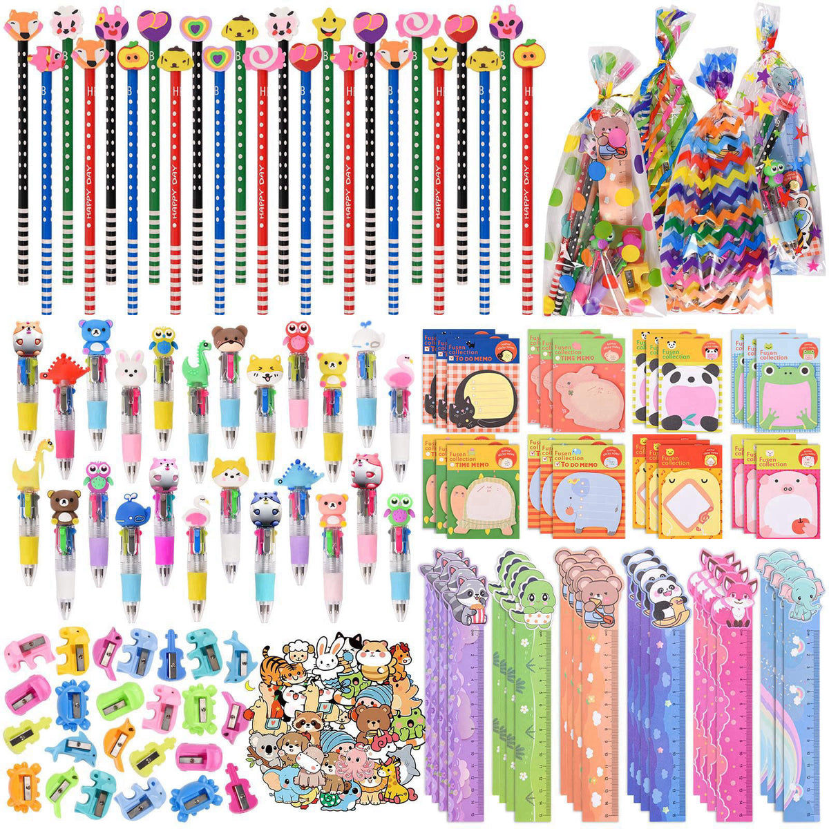 Ulema 24 Pack Cute Cartoon Animal Stationery Set Birthday — view 2