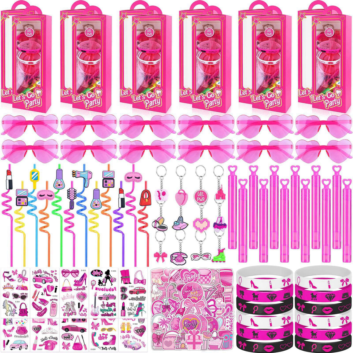 184Pcs Pink Girls Party Favors Pack by We1stdsee — view 2