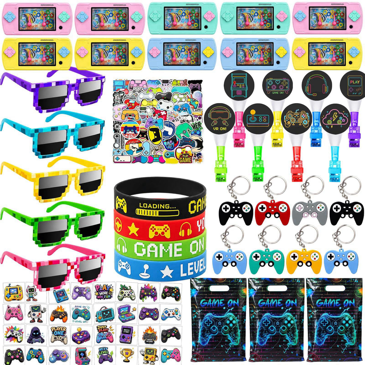 190 Pcs Video Game Party Favors Gamer Birthday Goodie Bag by FSNBHGM
