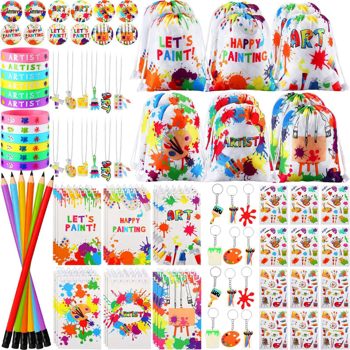 Jenaai 102 Pcs Art Party Favors for Kids Paint Birthday