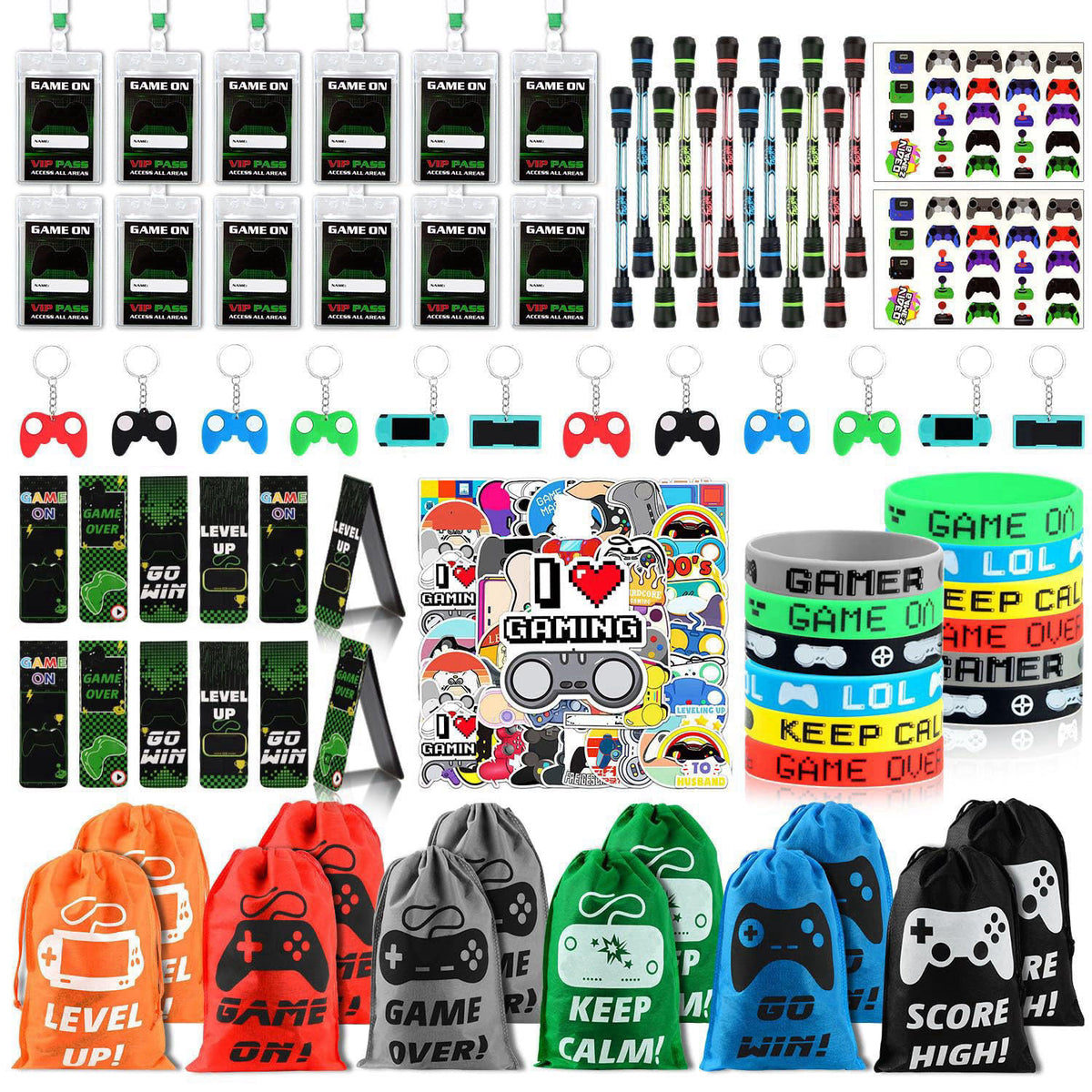 Video Game Party Favors 124 PCS Gaming Birthday Party by KISPATTI
