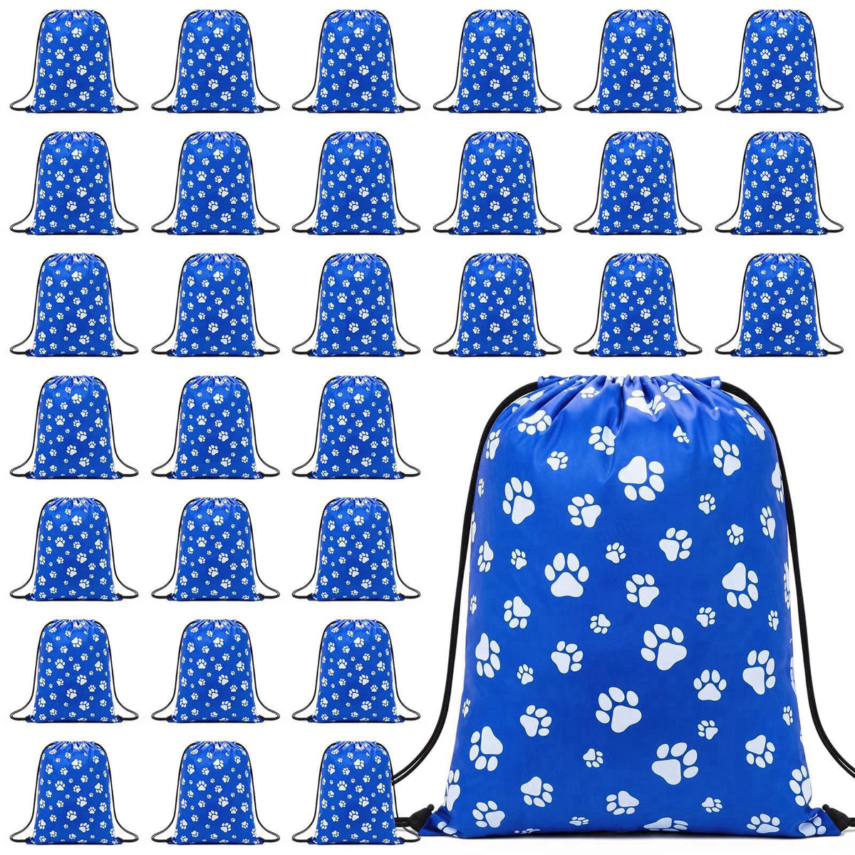 Kacctyen 30 Pcs Paw Print Drawstring Bags Puppy Cinch — view 2