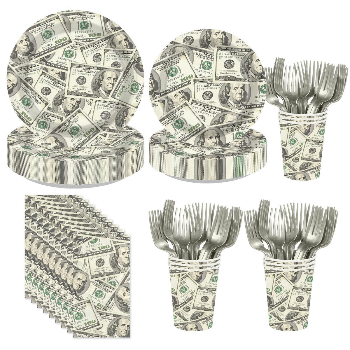 250Pcs Money Party Decoration for Birthday Bachelor Serves by Greencian — view 2