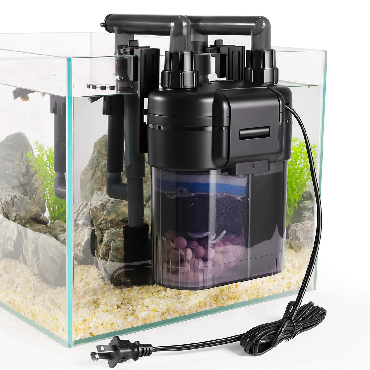hygger Hang On Back Aquarium Canister Filter with 4 Stage