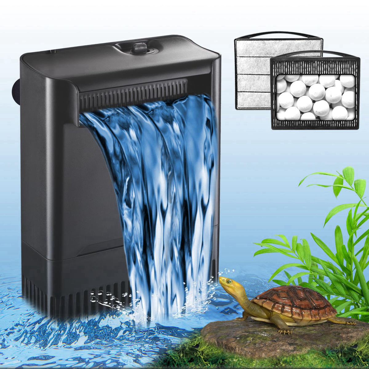 Turtle Tank Filter Aquarium Filter Power Adjustable 20 75 by TARARIUM