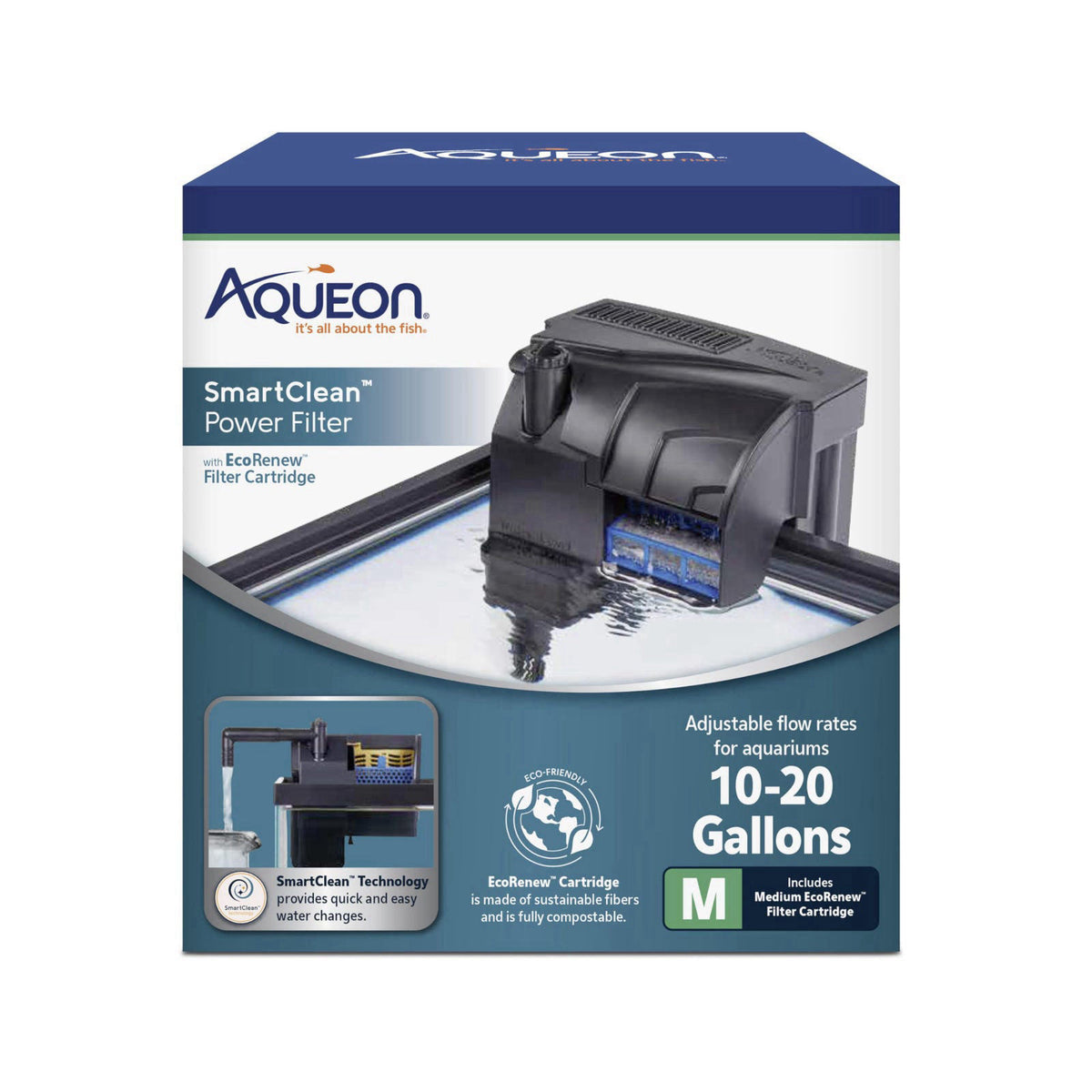 Aqueon SmartClean Power Filter with EcoRenew Filter — view 2