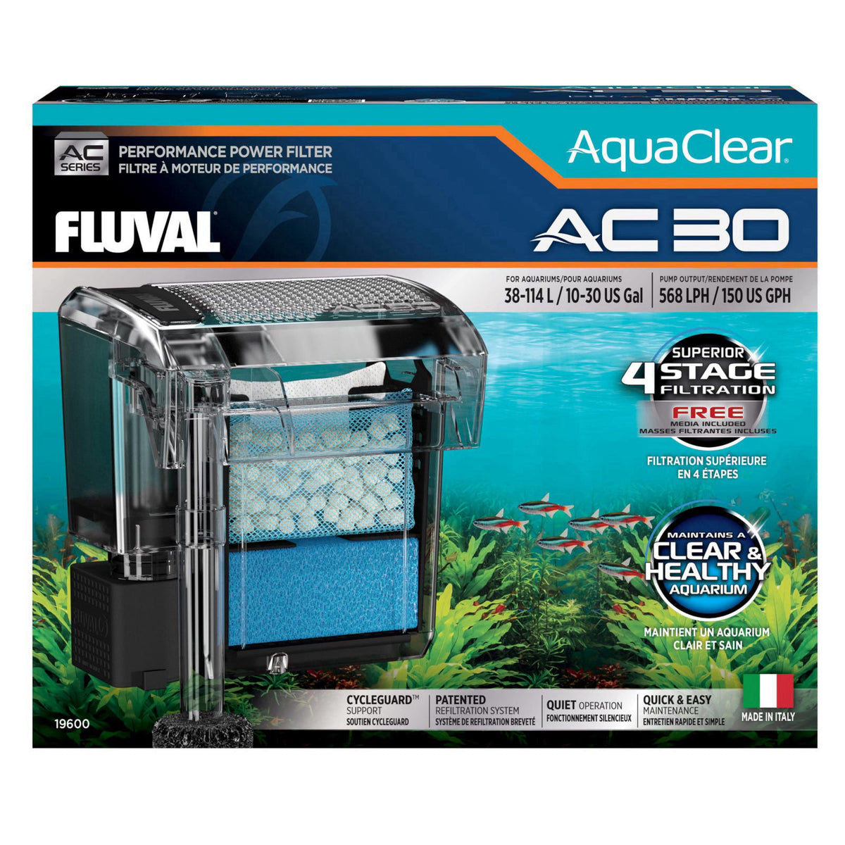 Fluval AquaClear AC30 Power Filter for 10 30 US Gallon — view 2