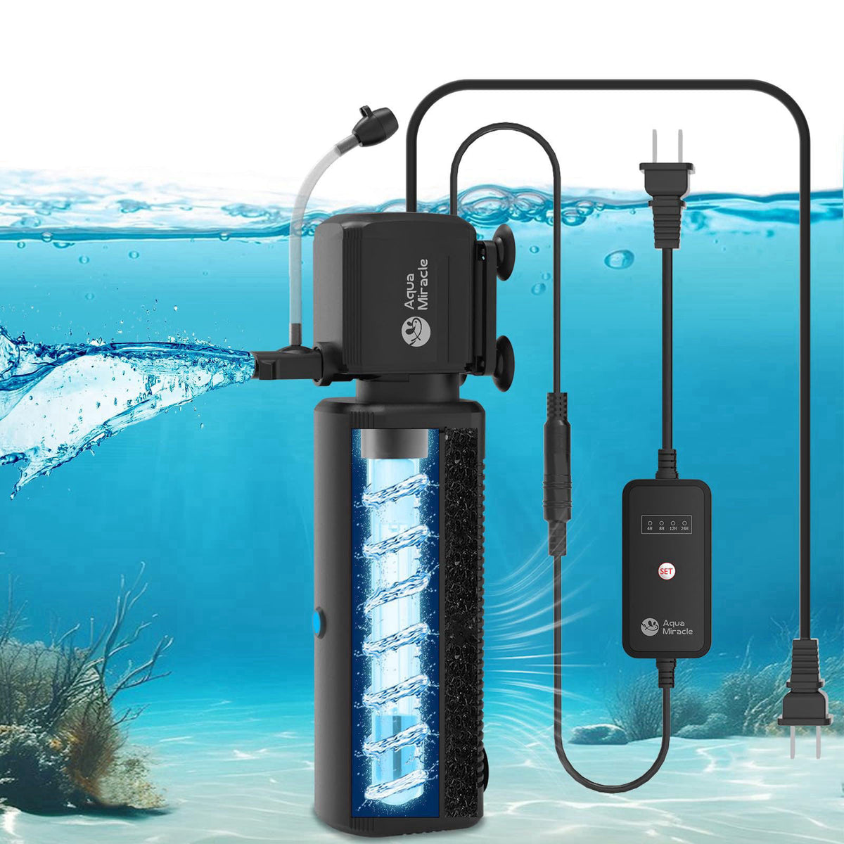 AquaMiracle Aquarium Filter with U