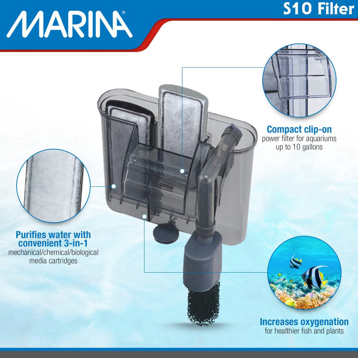 Marina S10 Power Filter up to 10 gallons — view 3