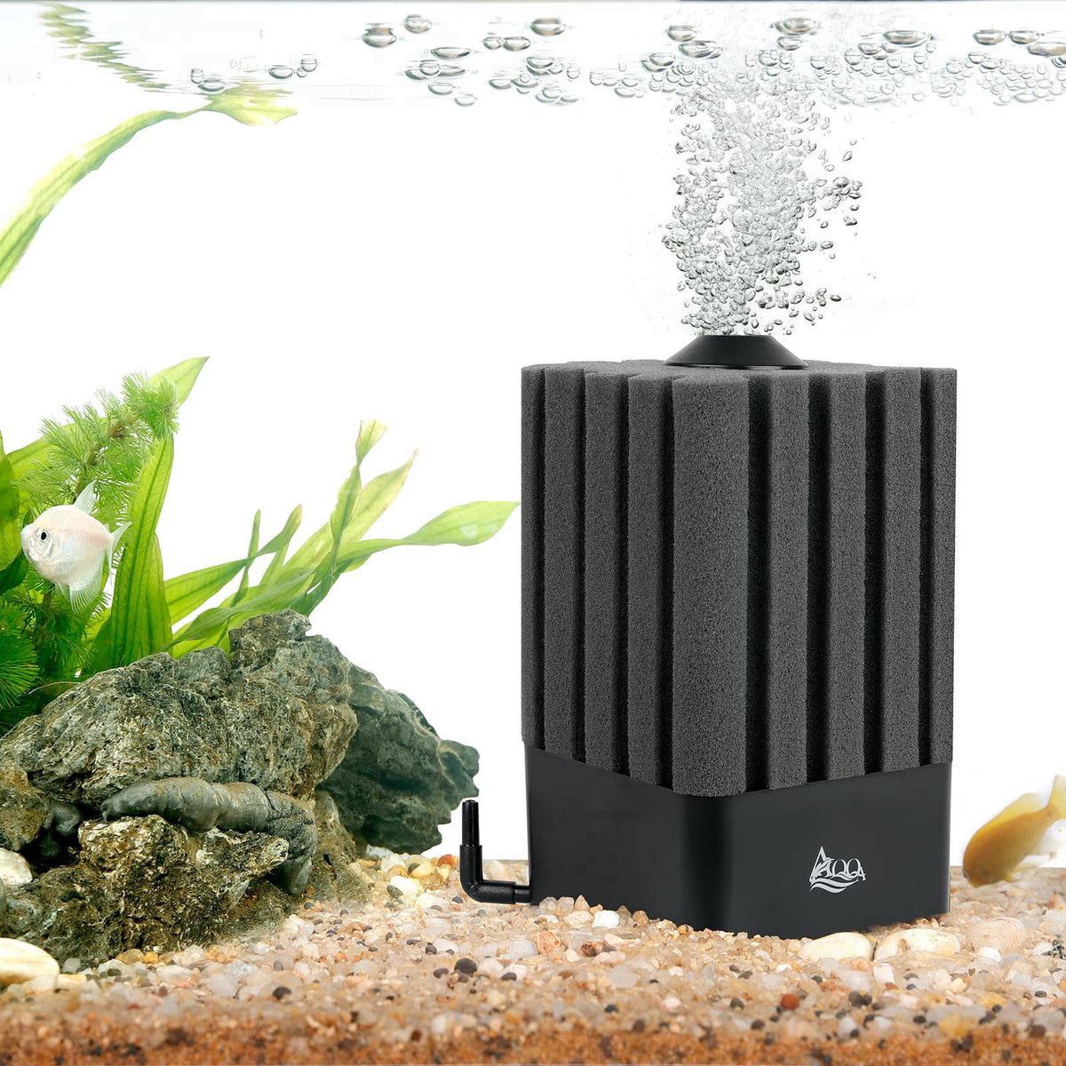 AQQA Aquarium Sponge Filter for 20 110 Gallon Submersible