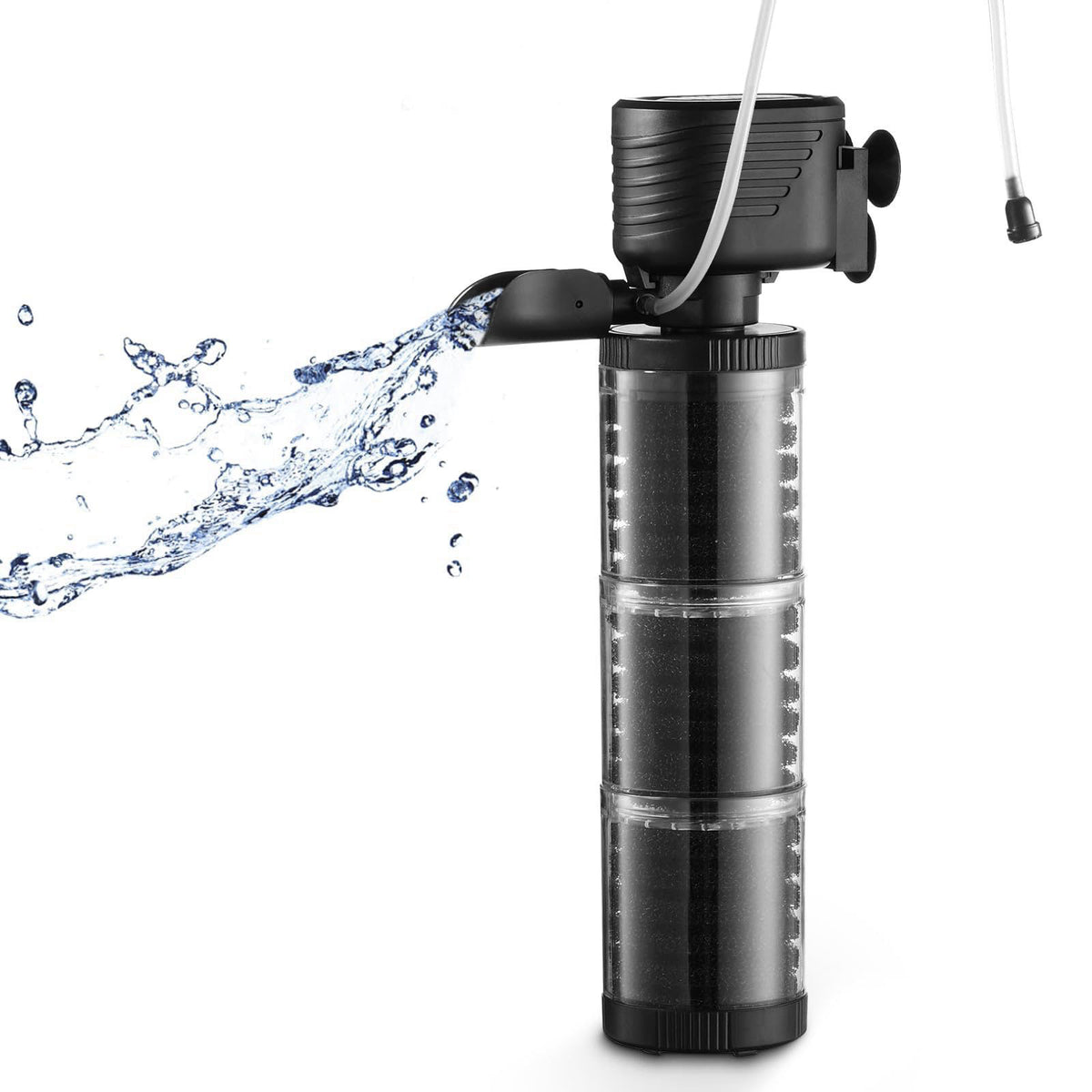 XpertMatic 3 Stages 475 GPH Aquarium Filter for Up to 120 by SainSmart — view 2