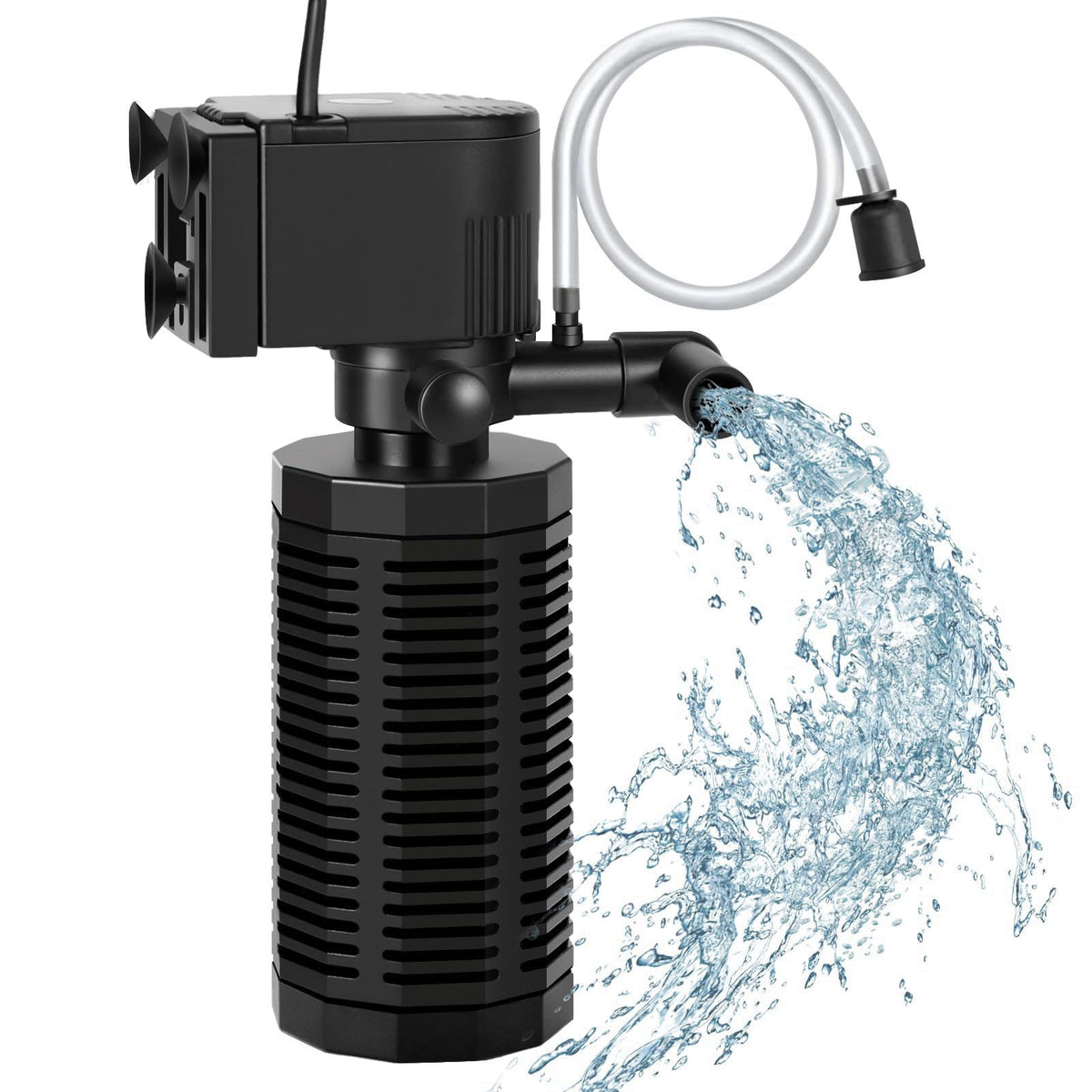 400GPH 4 in 1 Aquarium Filter 30 100 Gallon Quiet Fish Tank by OQTTNEO — view 2