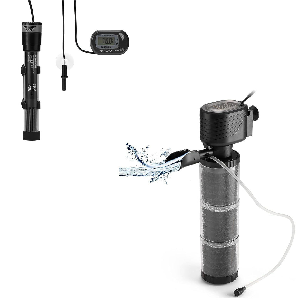 SainSmart XpertMatic Upgraded 35W 3 Stages 528 GPH Aquarium — view 2