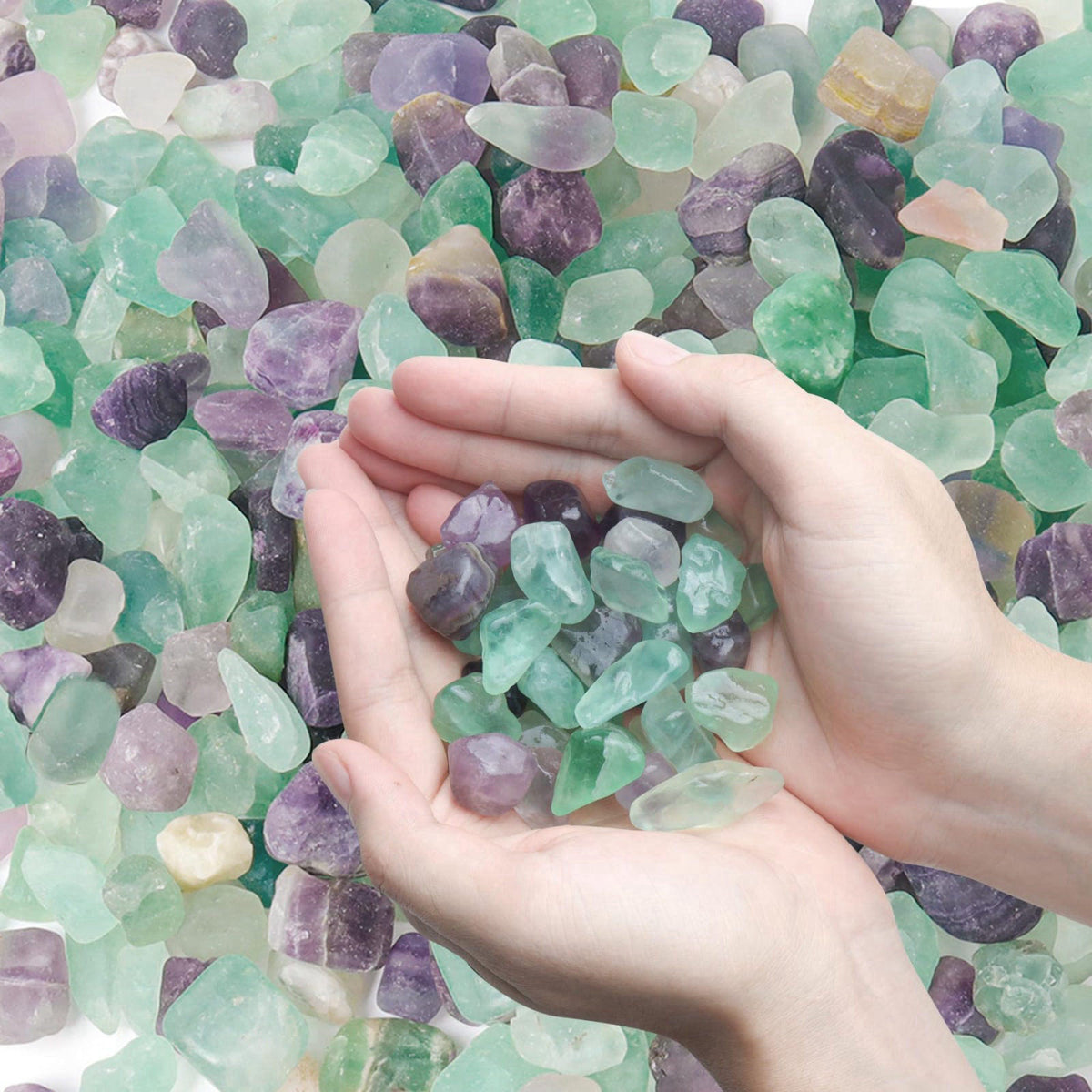 T4U Crystal Rocks for Aquarium Fluorite Chips Pebbles for