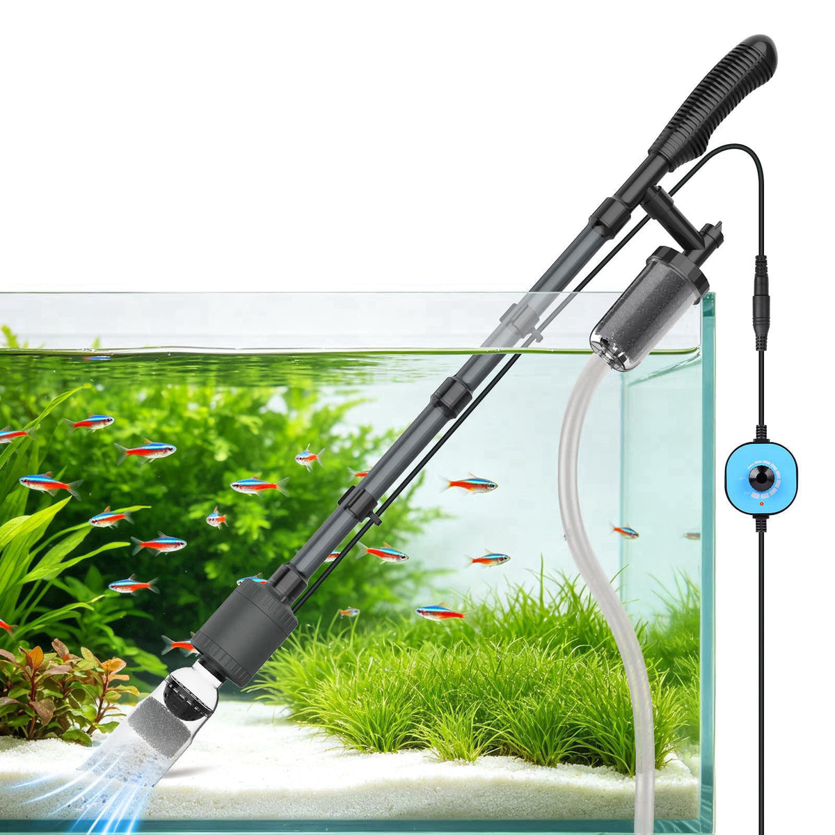 fishkeeper 6 in 1 Electric Aquarium Gravel Cleaner Fish Tank — view 2